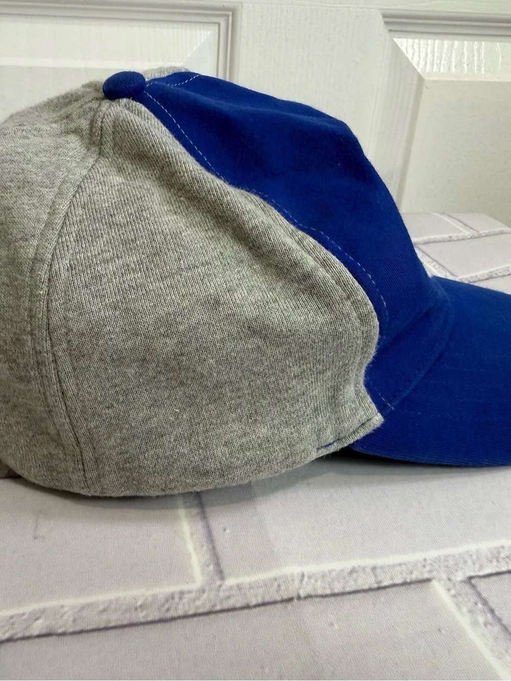 Gymboree Boys Baseball Cap Hat Blue Gray Size 10–12 Adjustable Stretch Fit